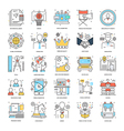 flat color line icons 5 vector image vector image