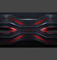 abstract metal background with red light effect vector image