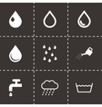 black water icon set vector image vector image