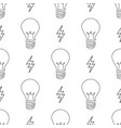 seamless pattern with light bulbs and lightning vector image