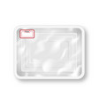 white empty plastic container for food vector image