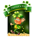 a man waving his hand vector image
