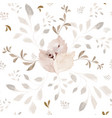 seamless pattern with flower watercolor vector image