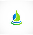 water drop ecology logo vector image vector image