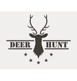 deer hunt hunting club logo in vintage style vector image