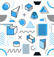 endless pattern simple memphis style shapes vector image vector image
