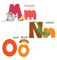 funny alphabet 5 vector image