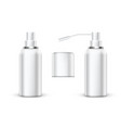 3d white glossy moisturized spray cosmetic bottle vector image