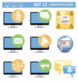 computer icons set 12 vector image vector image
