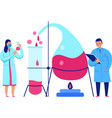 flat science laboratory vector image