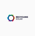 logo recycling gradient colorful style vector image