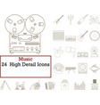 music icon set vector image
