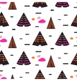 scandinavian black teepee seamless pattern vector image