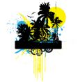 tropical grunge graphic vector image