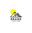 mountain geometric lines vector image