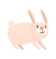 pink cartoon rabbit icon vector image vector image
