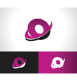 swoosh alphabet icon o vector image vector image