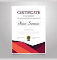 certificate template - vertical elegant vector image vector image