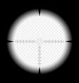 sniper scope template with measurement marks vector image