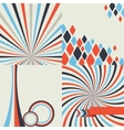 abstract retro style geometric background set vector image