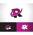 swoosh alphabet icon r vector image vector image