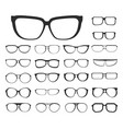eyeglasses set and eyewear different style vector image