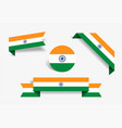indian flag stickers and labels vector image vector image