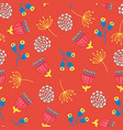 scandinavian flowers seamless background vector image vector image