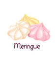 meringue or meringa icon french cake vector image vector image