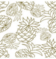 pineapple fruit pattern seamless template vector image vector image