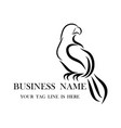 logo eagle that is hanging on a branch eps 10 vector image