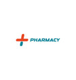 medical cross health logo icon vector image