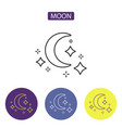 moon line icon vector image