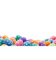 easter background with colored eggs vector image vector image