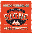 vintage label typeface vector image