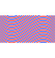 wavy seamless barber shop pattern in red and blue vector image vector image