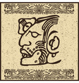 aztec motif head background vector image