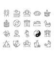 beauty spa face skin and body health care icons vector image