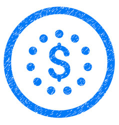 Dollar sign rounded grainy icon Royalty Free Vector Image