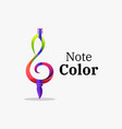 logo note color gradient colorful style vector image