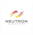 abstract letter n logo technology and networking vector image