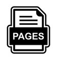 pages file document icon vector image