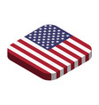 rounded square isometric flag of united vector image vector image