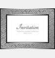 vintage rectangle frame with ornamental border vector image vector image