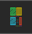 2021 number logo happy new year colorful monogram vector image vector image
