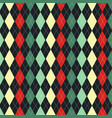 christmas themed argyle pattern vector image vector image