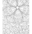 adult coloring bookpage a cute abstract floral vector image