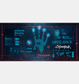 biometric recognition system futuristic scanning vector image