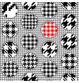 classic hounds-tooth pattern in a patchwork vector image vector image