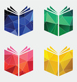 book icon abstract triangle vector image vector image
